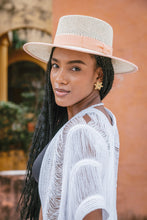 Load image into Gallery viewer, Cordobes Hat/ Peach Ribbon