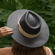 Load image into Gallery viewer, Panama Hat Super Fine Black