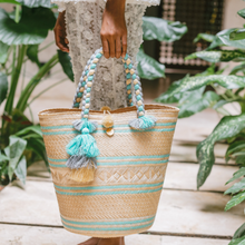 Load image into Gallery viewer, Turquoise Tote