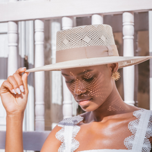 Load image into Gallery viewer, Cordobes Hat/ Beige Ribbon