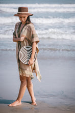 Load image into Gallery viewer, Brown Bucket Hat Pearls Ribbon