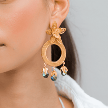 Load image into Gallery viewer, Coffee Flower Earrings