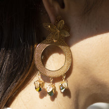 Load image into Gallery viewer, Coffee Flower Earrings