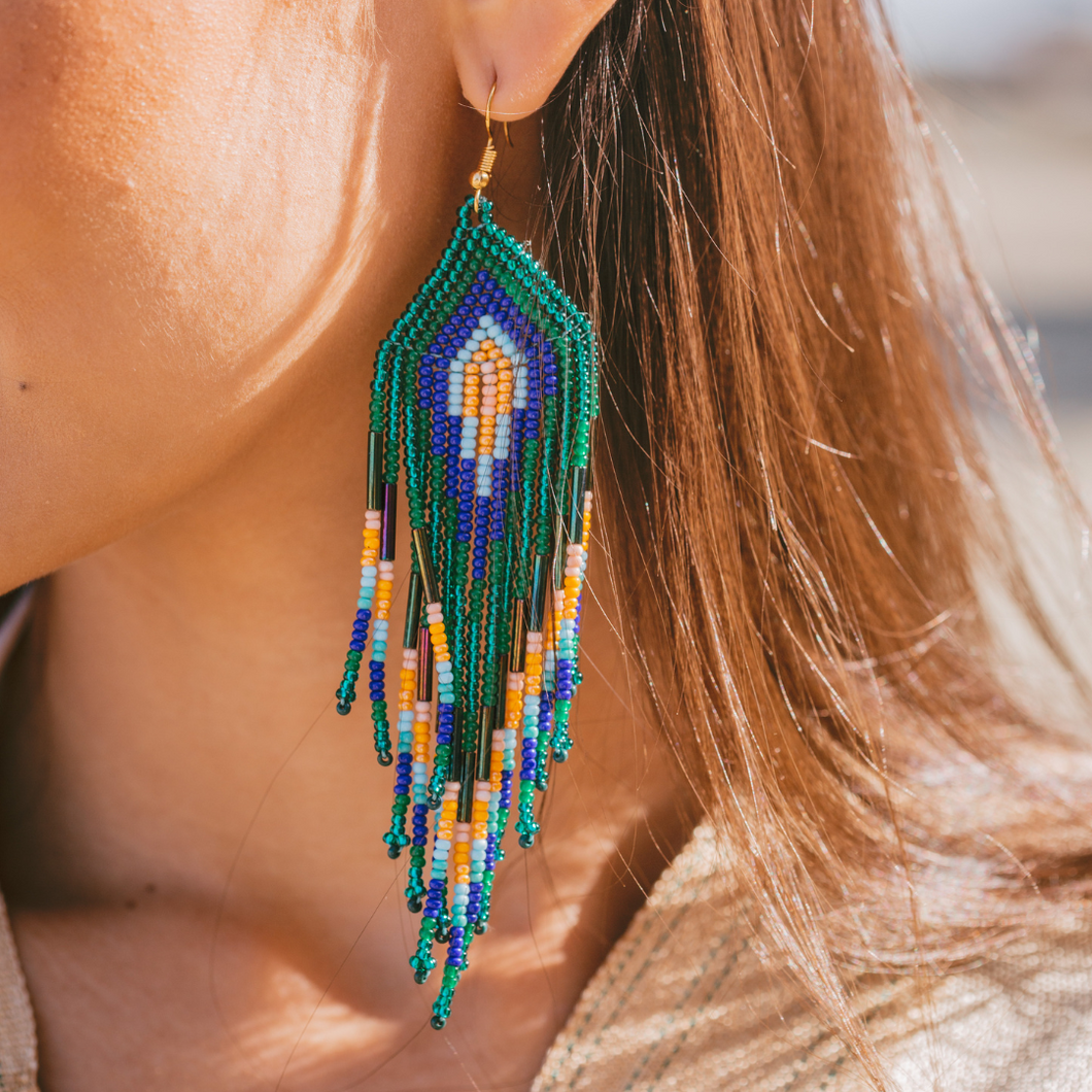 Mostacilla Earrings - Green