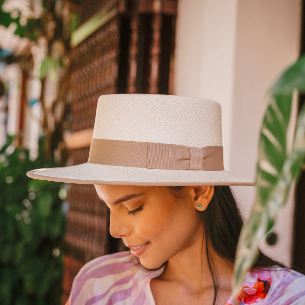 Cordobes Hat/Brown Ribbon